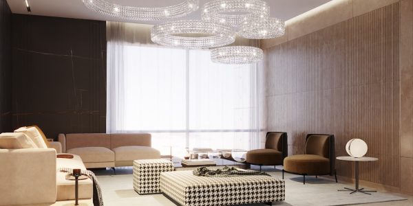 Photo luxury crystal chandelier