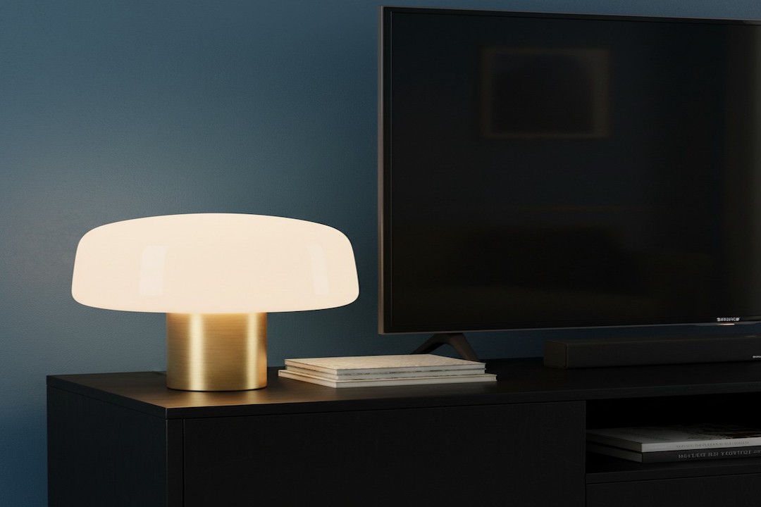 Photo mushroom table lamp
